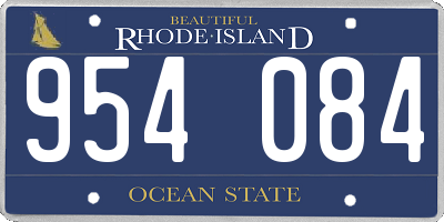 RI license plate 954084