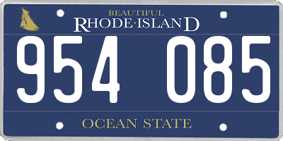 RI license plate 954085
