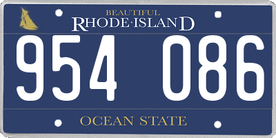 RI license plate 954086