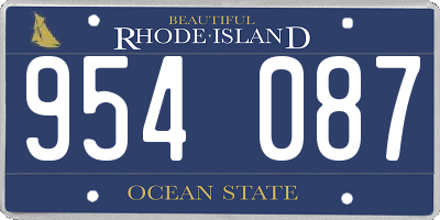 RI license plate 954087