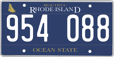 RI license plate 954088