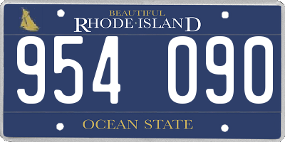 RI license plate 954090
