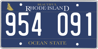 RI license plate 954091