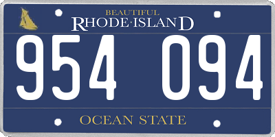 RI license plate 954094