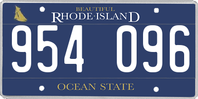 RI license plate 954096