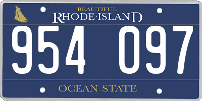 RI license plate 954097