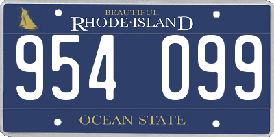 RI license plate 954099
