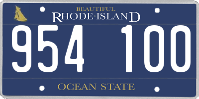 RI license plate 954100