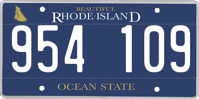 RI license plate 954109