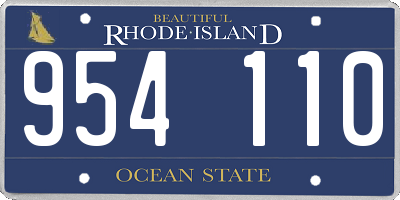 RI license plate 954110
