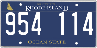 RI license plate 954114