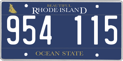 RI license plate 954115