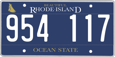 RI license plate 954117