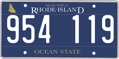 RI license plate 954119