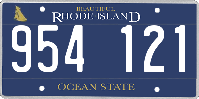 RI license plate 954121