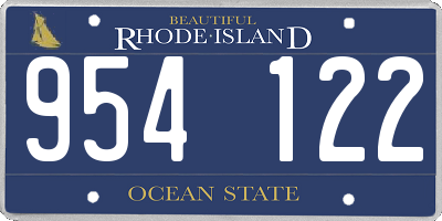 RI license plate 954122