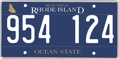 RI license plate 954124