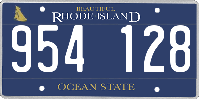 RI license plate 954128
