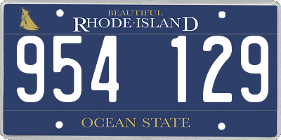 RI license plate 954129