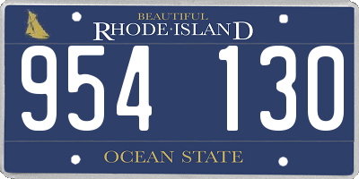 RI license plate 954130