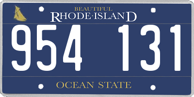 RI license plate 954131