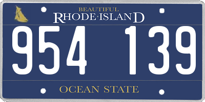 RI license plate 954139