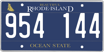 RI license plate 954144