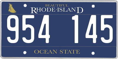 RI license plate 954145