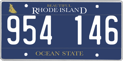RI license plate 954146