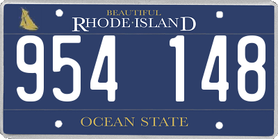 RI license plate 954148