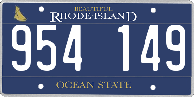 RI license plate 954149