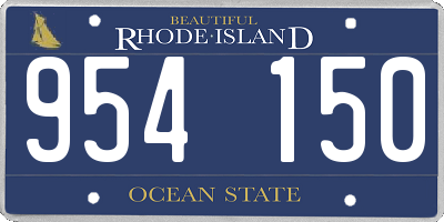 RI license plate 954150
