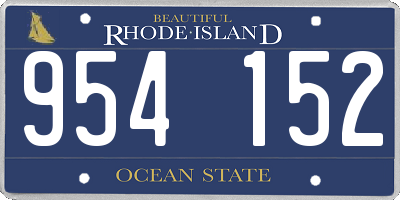 RI license plate 954152
