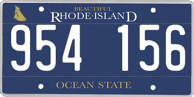 RI license plate 954156