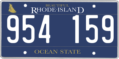 RI license plate 954159