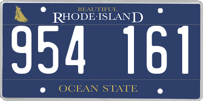 RI license plate 954161