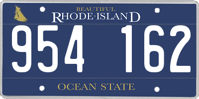 RI license plate 954162