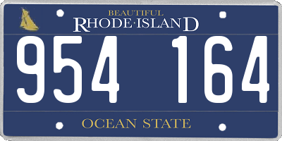 RI license plate 954164