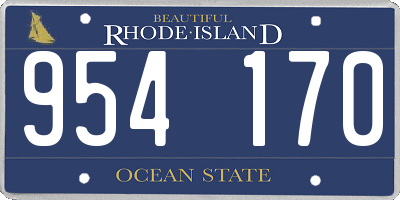 RI license plate 954170