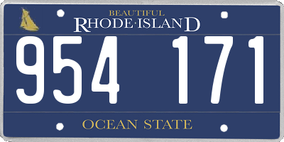 RI license plate 954171