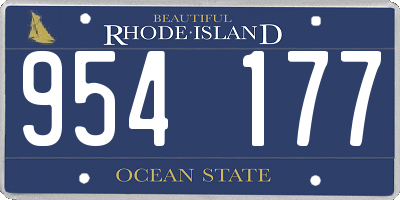 RI license plate 954177