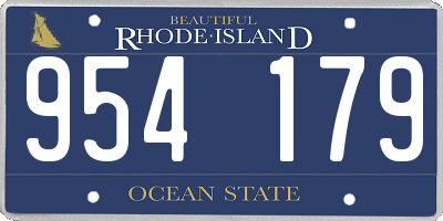 RI license plate 954179