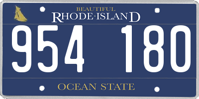 RI license plate 954180