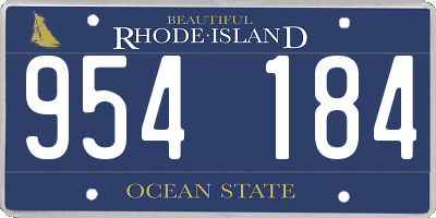 RI license plate 954184
