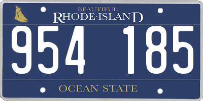 RI license plate 954185