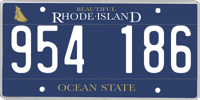 RI license plate 954186