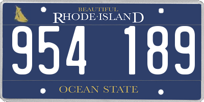 RI license plate 954189