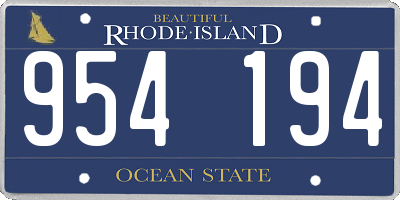 RI license plate 954194