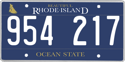 RI license plate 954217