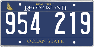 RI license plate 954219